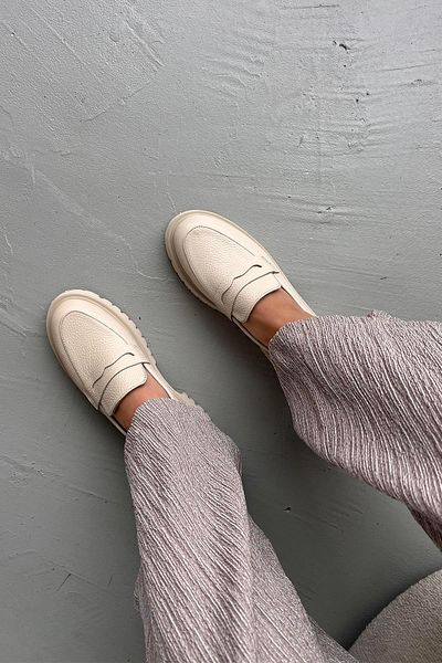 STRASWANS Pantofi mocasini de damă Sandie din piele naturală bej