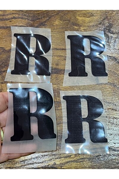 Gönülden Tasarım 4 komada peglanog slova R za transfer štampanje Arma 6X4 cm