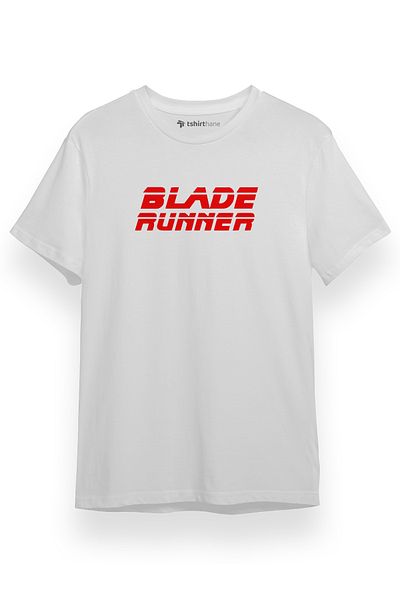 Tshirthane Ανδρικό μπλουζάκι με λευκό κοντομάνικο λογότυπο Blade Runner