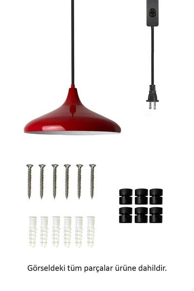 Bamyum Champion Fişe Takılabilir Tekli Avize Sarkıt Salon Mutfak Ofis Oturma Odası Aydınlatma Sarkıt Lamba