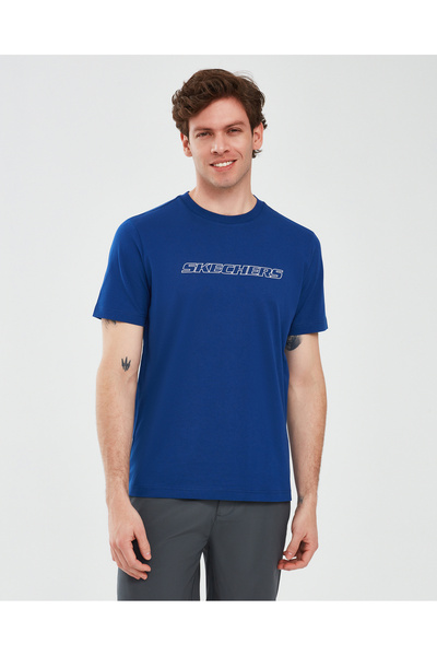 SKECHERS M Big Logo T-shirt Erkek Lacivert Tshirt S202243-410
