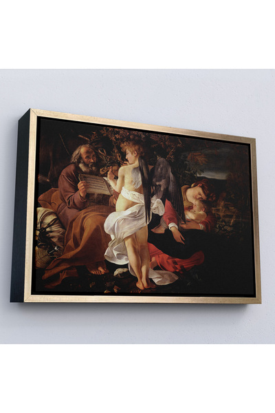 Oxyteez Caravaggio cu ramă din lemn - Pictură Rest on the Flight into Egypt -...