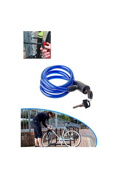 LiderGlobal Bike Lock With Key 11.5MM x 85CM