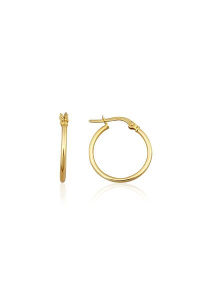 Altınkesesi 14 Ayar Altın Bombeli Halka Küpe 1.9 Cm