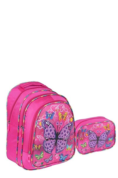 SYG Rucsac școlar pentru fete cu figurină fluture - 3 compartimente 13SYG11