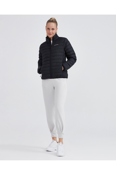 SKECHERS W Turtle Neck Essential Jacket Kadın Siyah Mont S212273-001