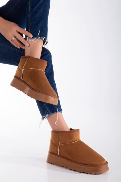 MaskButik Ταν Χρώμα Viola Μήκος Αστραγάλου Χοντρή σόλα Ugg