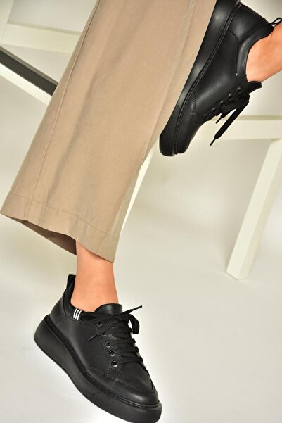 Fox Shoes S274048409 Siyah/Siyah Kadın Spor Ayakkabı Sneakers