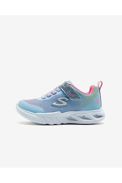 SKECHERS Big Girl's Blue Lighted Sneakers - Flicker Flash 303700 l lbmt