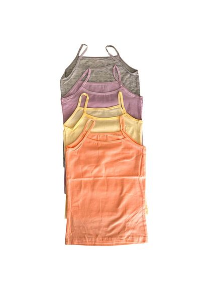 HB TREND Cotton Combed Girl's Solid Color Athlete 4-Piece Comfortable Set