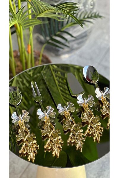 PONCİKPAZAR 5`Lİ GÜMÜŞ KELEBEK MODEL SERVİS SETİ