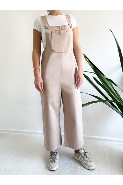 Viva Vogue Gabardine Salopet Baggy Mold Jumpsuit