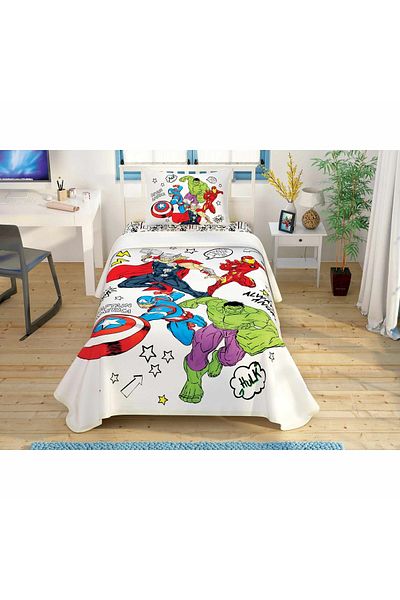 Taç Disney Avengers 100% Cotton Licensed Pique Set