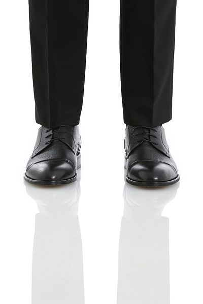 Hatemoğlu Black Classic Lace-up Leather Shoes