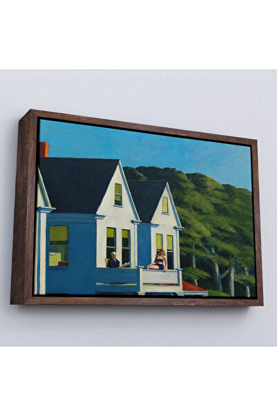 Home Edward Hopper cu rame din lemn - Pictură de lumina soarelui pe al doilea etaj - Second Story Sunlight-7129