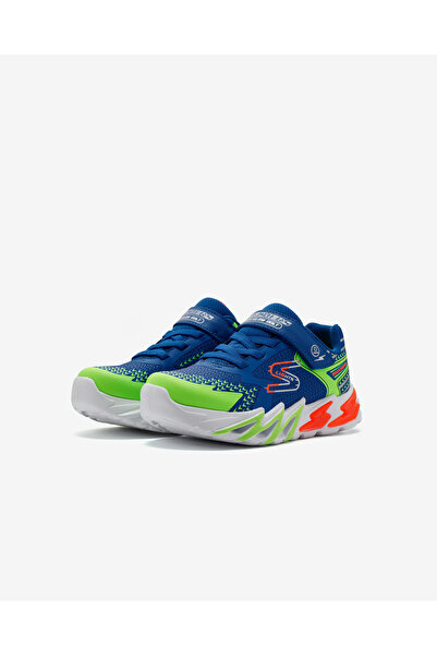 SKECHERS Flex - Glow Bolt 400138L Ortopedik Işıklı Çocuk Spor Ayakkabı MAVİ