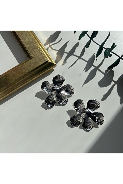 Alice İsstanbul Silver Big Flower Earrings