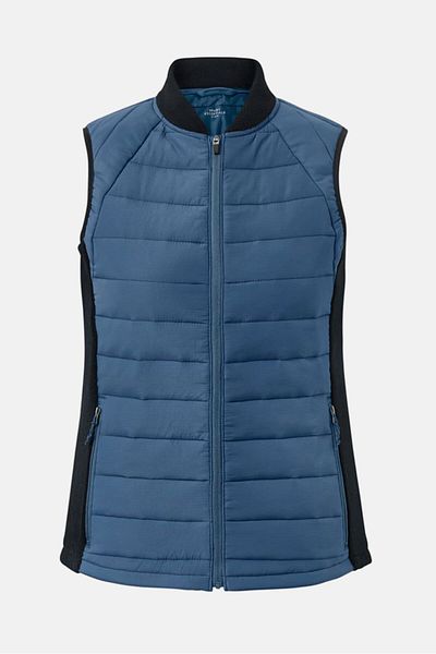 Tchibo Women Thermal Quilted Vest Jacket, Navy Blue