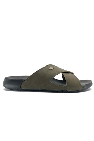 KCMN Aryan 80-959 Рекомендовані ортопедичні чоловічі капці ЗЕЛЕНІ