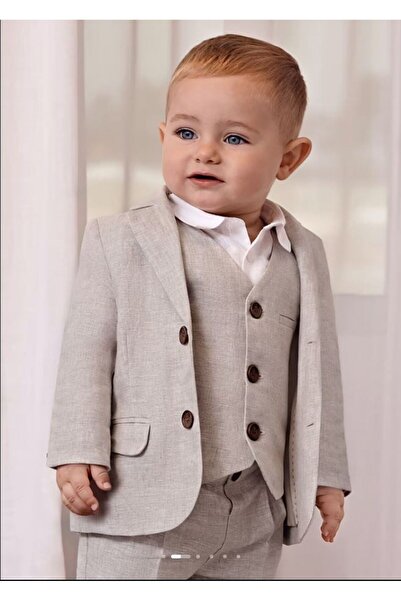 Abel & Lula Abel&lula erkek bebek keten yelek 5362
