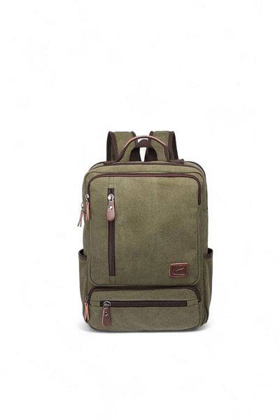 CACTİVE C Active Canvas Fabric Σακίδιο πλάτης μεγάλου μεγέθους 1260 Σκούρο Πράσινο