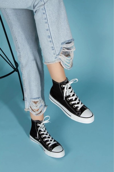 Rassen Convers Siyah Uzun Spor Ayyakabı