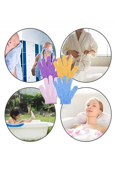 Vi Caro عبوتان من منشفة الحمام والجسم المرنة وقفازات كهربائية لإزالة الجلد الميت