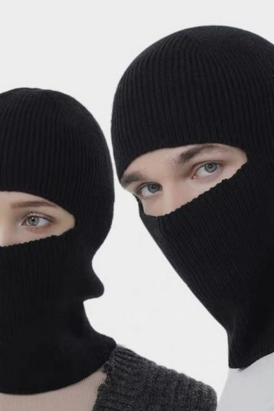 KISCHE Unisex Men's Women's Windproof Biker Winter Acrylic Knitwear Beanie Snow Mask