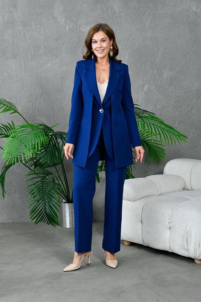 nodilife Aller Women's Buttoned Suit Navy Blue