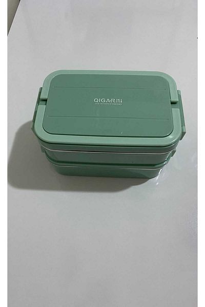 Tantitoni 1.65L StainLess SteeL Dining CrocodiLe Coarse - 2 Layers, 3 Compartments, Fork and Spoon