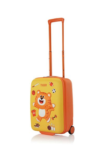 American Tourister حقيبة سفر KIZTOPIA للأطفال ذات العجلات الصلبة مقاس 47 سم باللون البرتقالي والبني