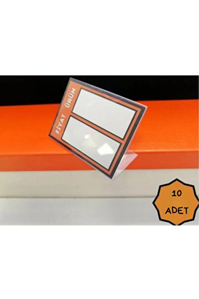 Özfiliz Mağaza Ekipmanları 10 Adet Pvc Şeffaf Etiketlik 5x7 Cm Ayaklı Açılı P...