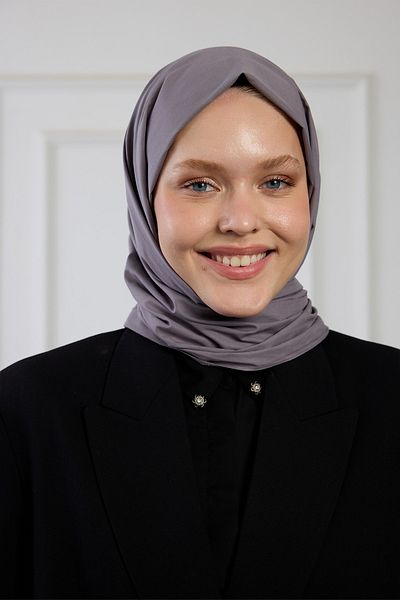PURESCARFS Gray Pure Cotton Shawl