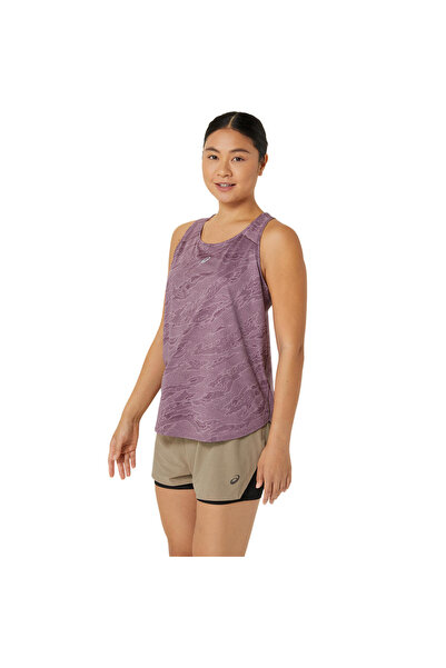 Asics Road All Over Print Tank Kadın Bordo Atlet 2012d071-500