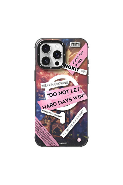 Youngkit iPhone 16 Pro Uyumlu Kılıf Magsafe Şarj Özellikli Youngkit A-City Serisi Kapak Pembe