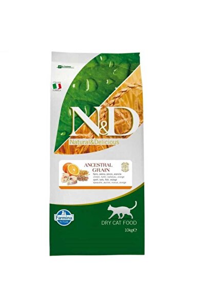 N&D Ocean Tahılsız Ringa Balığı Ve Portakallı Yetişkin Kedi Kuru Maması 10 Kg