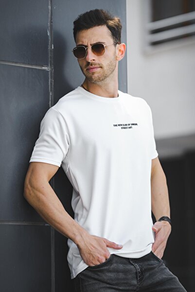 Oksit Ανδρικό μπλουζάκι Ft New Club Printed Autoban Crew Neck Lycra Slim Fit