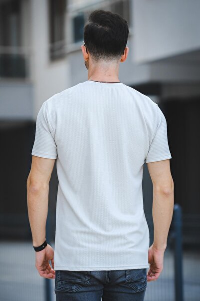 Oksit Ανδρικό μπλουζάκι Ft Dont Limit Printed Waffle Crew Neck Lycra Slim Fit