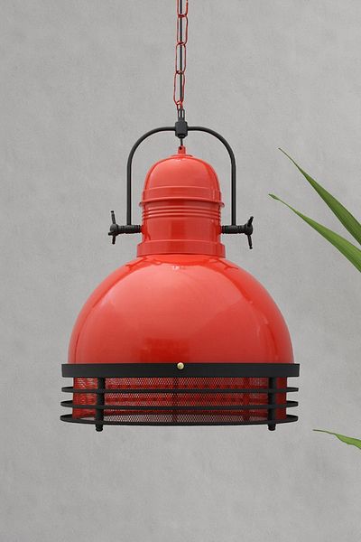 Bamyum Red Retro Pendant Lamp - Chandelier Lamp Living Room Kitchen Patisserie Cafe Barber Models