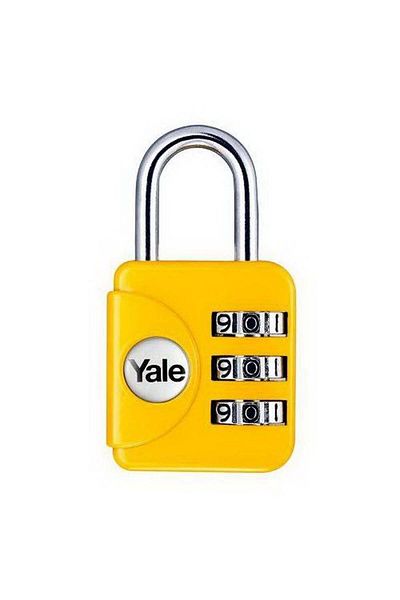 Yale Yellow 23 Mm Combination Padlock
