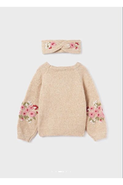 Abel & Lula Set bandana pulover broderie fetita Ael&lula 5860