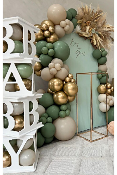 Çemrek Süs Parti Набір повітряних кульок «Морський пісок» зеленого кольору ев...