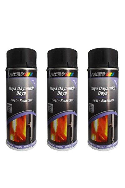 Motip 3 Adet 690°c Isıya Dayanıklı Siyah Boya 400 Ml. Made In Germany