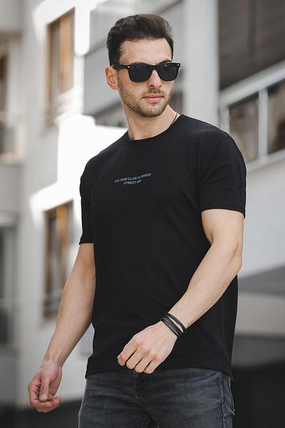 Oksit Ανδρικό μπλουζάκι Ft New Club Printed Autoban Crew Neck Lycra Slim Fit
