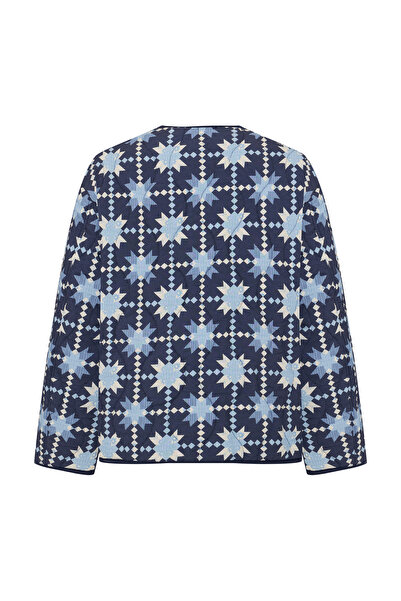 Mudo Quilted Coat Jacket with Printed Pocket