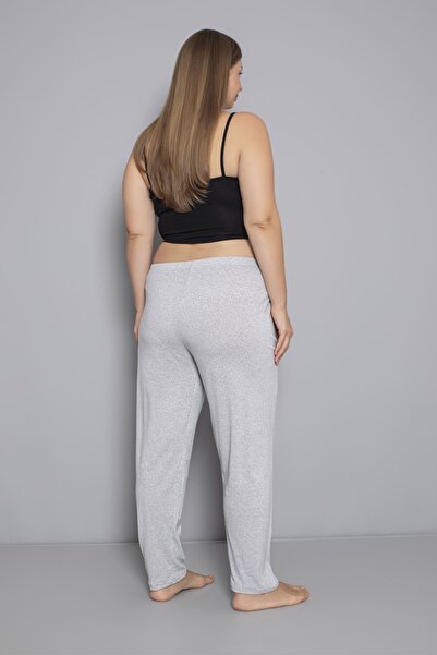 Orly More Plus Size Women's Cotton Elastic Waist Thin Fabric Pocketless Pajama Bottoms