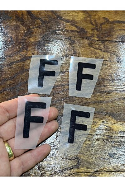 Gönülden Tasarım 4 komada peglanog slova F za transfer štampu Arma 4x3 cm