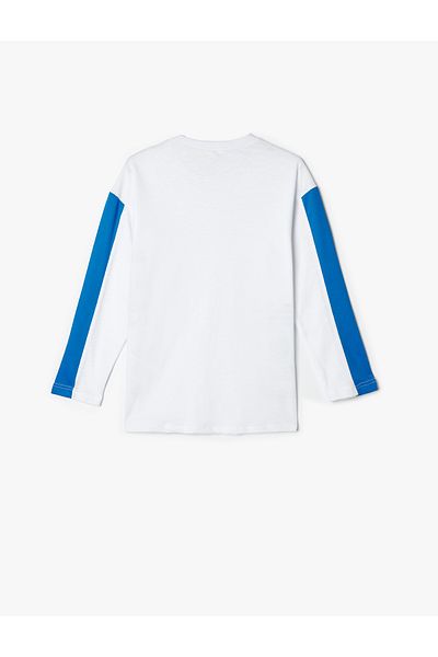 Koton Βαμβακερό μακρυμάνικο μπλουζάκι Oversize - Slogan Printed, Crew Neck