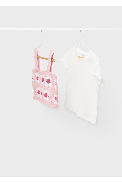 MAYORAL Female Child Summer T-Shirt Knitted Vest 2 Set 6066