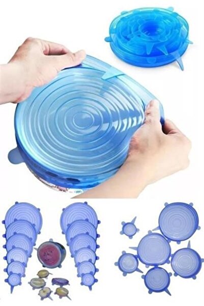 AlbiShoes 6-Piece Silicone Stretch Food Storage Protection Covers to Retain Freshness